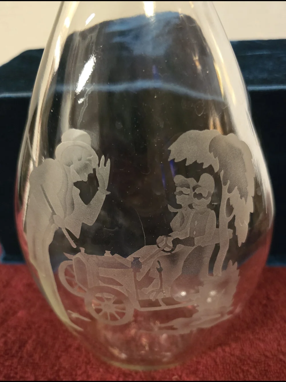 Vintage I.W. Harper MCM Etched Glass Decanter Barware 11